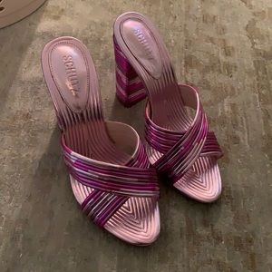 Schutz metallic heels